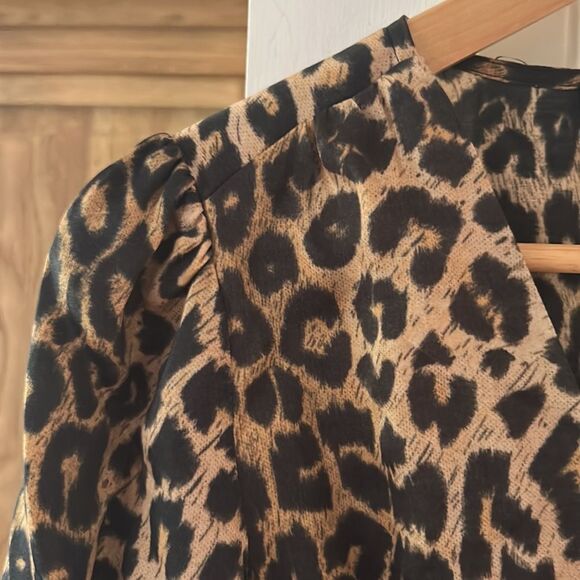 🎀 All saints satin kota leppo animal print dress xs Euc - Picture 13 of 16